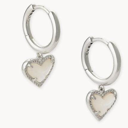 Ari Heart Huggies Earrings