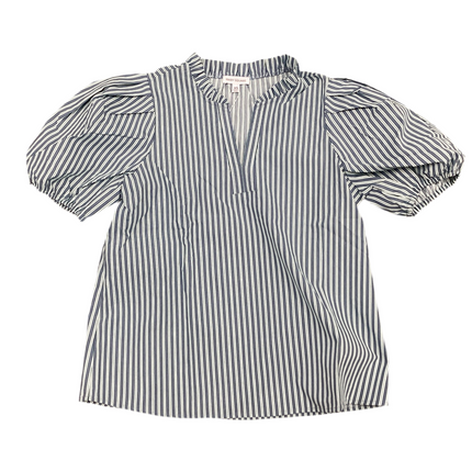 Lainey Simple Striped Blue/Green Top