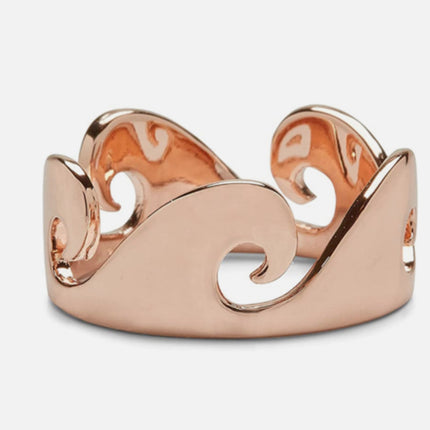 Thick Wave Band Ring Rose Gold