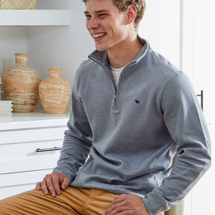 Striped Quarter Zip