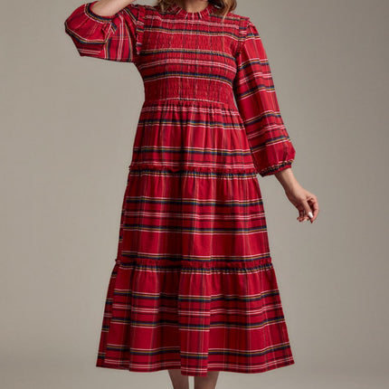 Walton Plaid Midi Dress