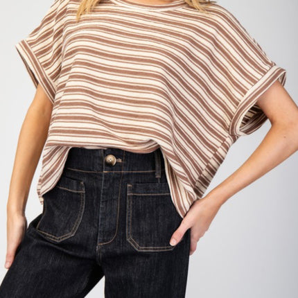 Striped Round Neck Top