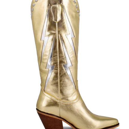 The Jolene Gold and Silver Boots