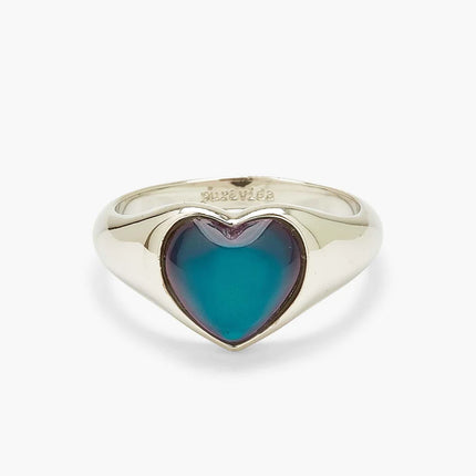 Heart Mood Ring Silver