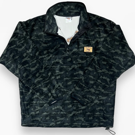 Black Camo Fleece Pullover