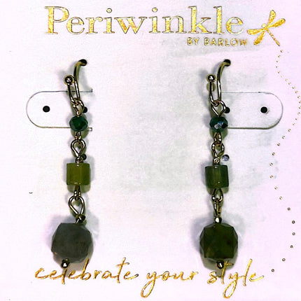 Tri Bead Drop Earrings