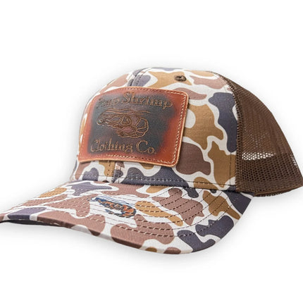 Pimp Shrimp New School Camo-Brown Patch