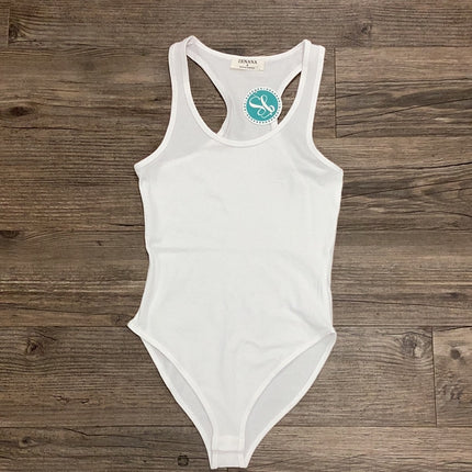 Zenana cotton racer back tank bodysuit