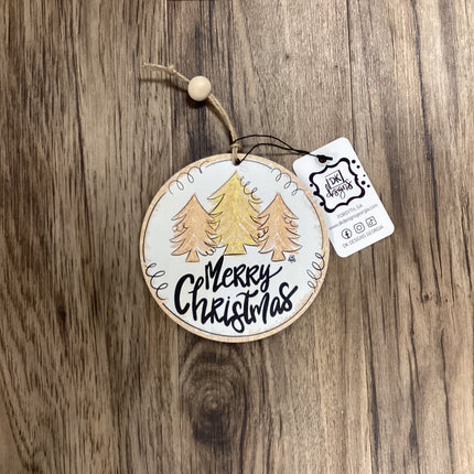 DK designs Wood Ornament Glitter Trees