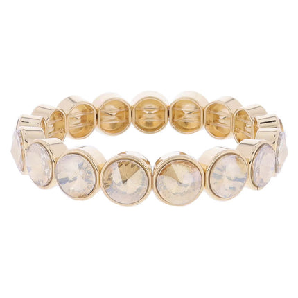 Jane Marie Crystal Bezel Stretch Bracelet