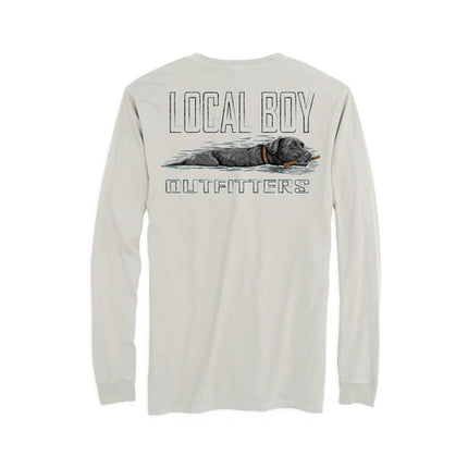 Local Boy Youth Fetch Black Lab Chambray Long Sleeves