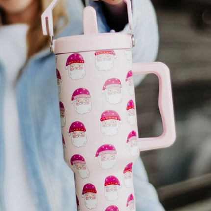 Pink Santa tumbler