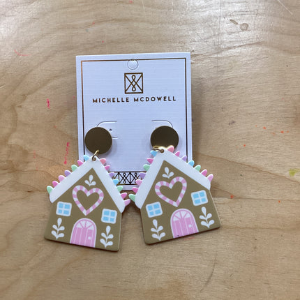 Michelle McDowell Gingerbread House Earrings