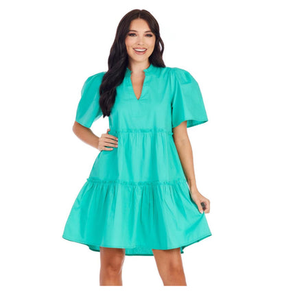 Mudpie Watson Tiered Dress - Green