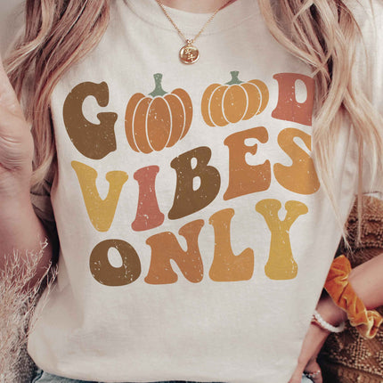 Blume + Co Good Vibes Only Pumpkins Graphic Tee