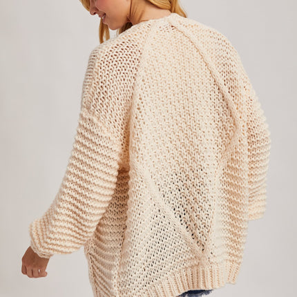 Chunky Cable Knit Cardigan