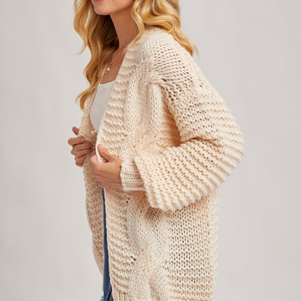 Chunky Cable Knit Cardigan