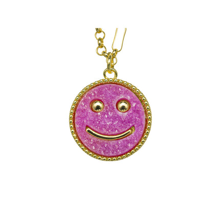 Happy Face Druzy Necklace