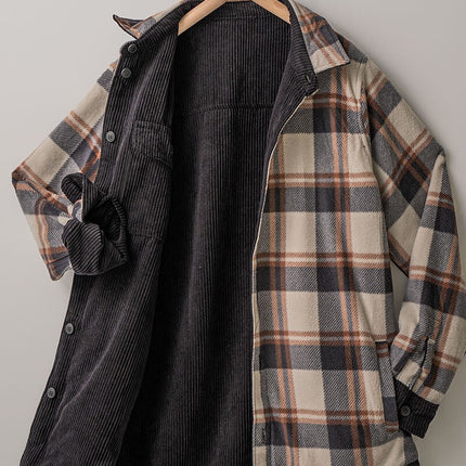 Trend:notes Corduroy and Plaid Flannel Shackets