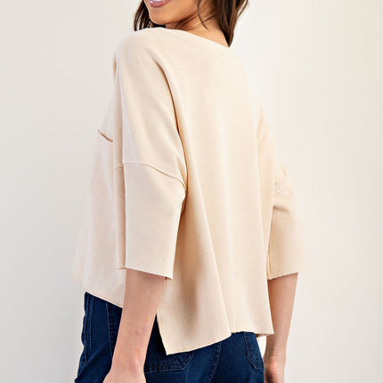 Mineral Washed Cropped S/S Top