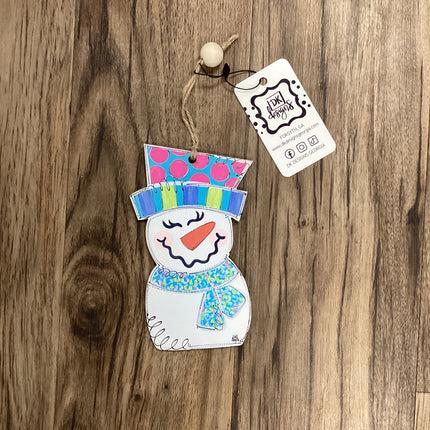 DK designs Wood Ornament Snowgirl