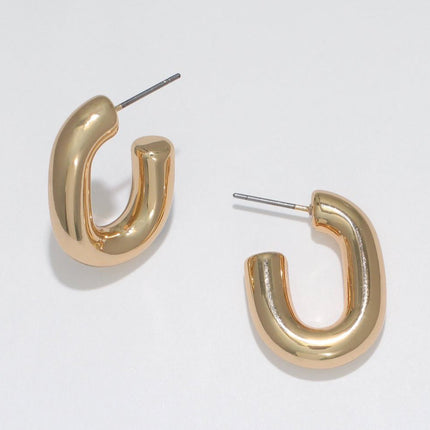 Periwinkle - Gold hoops