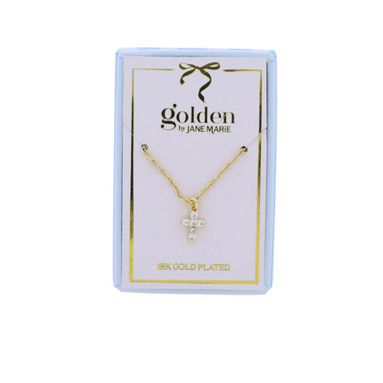 Clear Crystal Cross Necklace