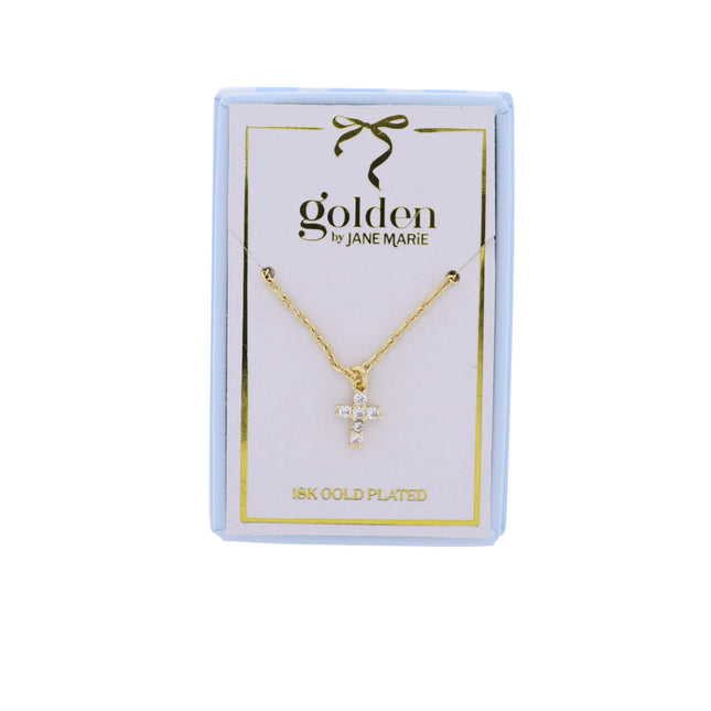 Clear Crystal Cross Necklace