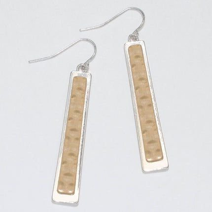 Periwinkle - two toned hammered earrings