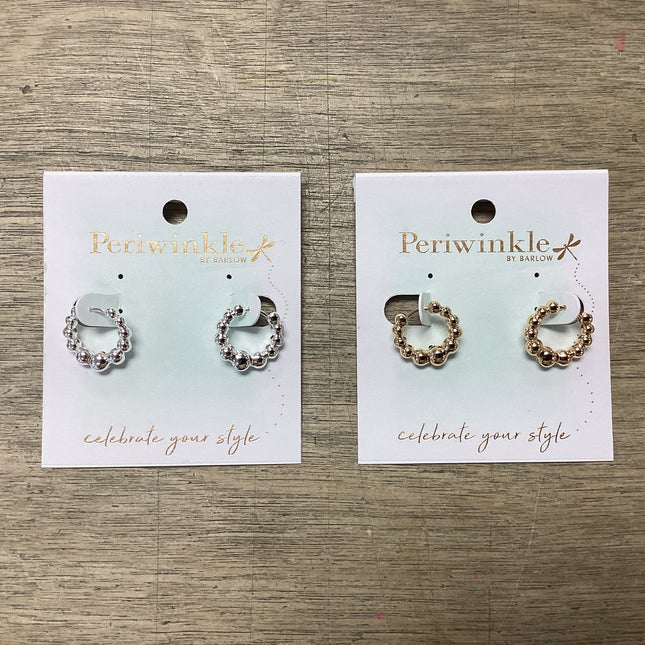 Gold and Silver Ball Hoops