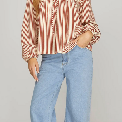 Long Sleeve Pintuck Top