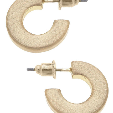 Canvas Emmy Small Flat Hoop Earrings