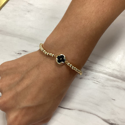 Gold Beaded Cross Bracelets