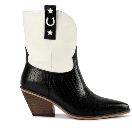 Marfa June White and Black Boots