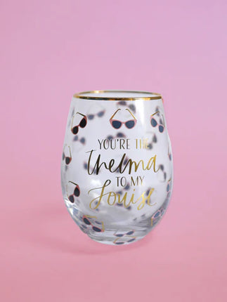 Mary Square Stemless Wine Glass - Thelma To My Lousise