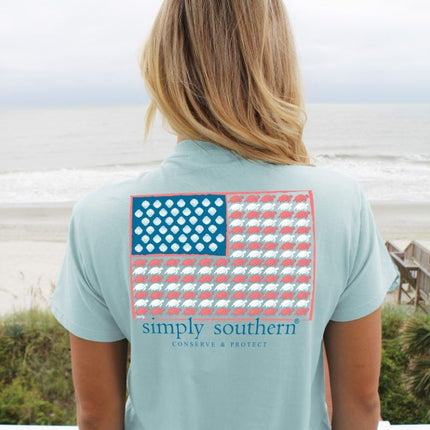 Simply Southern Track Flag Ice