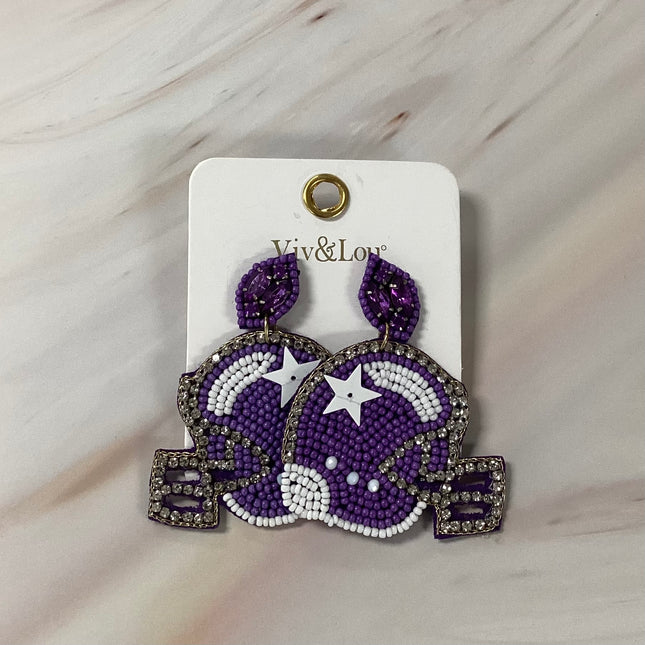 Gameday Helmet Earrings