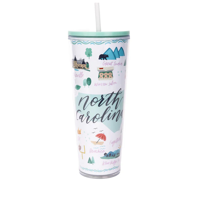 North Carolina Straw Tumbler