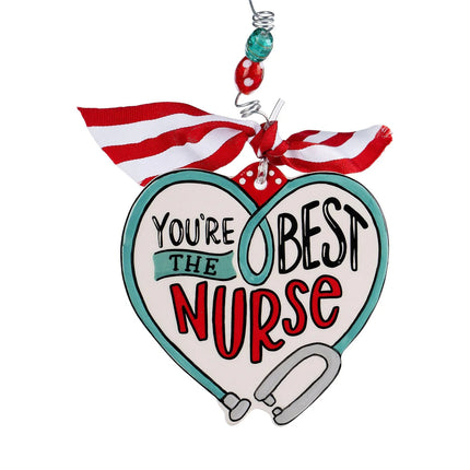 Glory Haus Best Nurse Heart Ornament