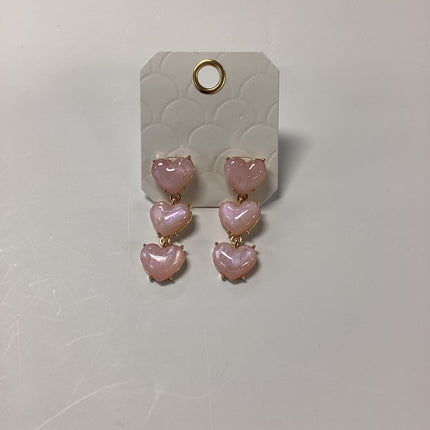 Golden Stella Heart 3 Drop Earring