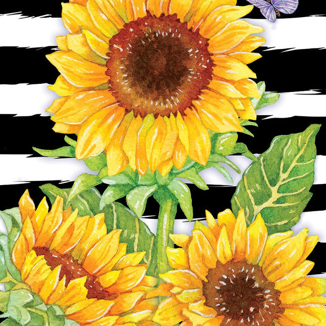 Garden Flag Sunflower Stripes