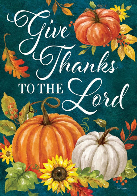 Give Thanks Pumpkins Flag