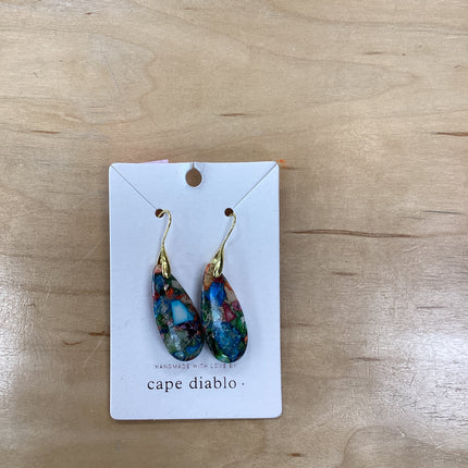 Cape Diablo Teardrop Multicolored earrings