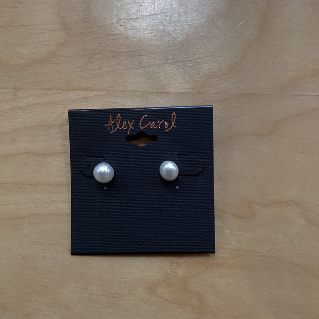 Pearl Stud Sterling Earrings