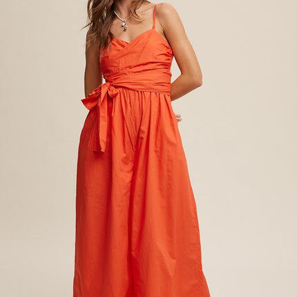 Listicle Wrap Wide Leg Pant Jumpsuit