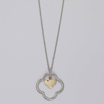 Periwinkle-two tone clover pendent