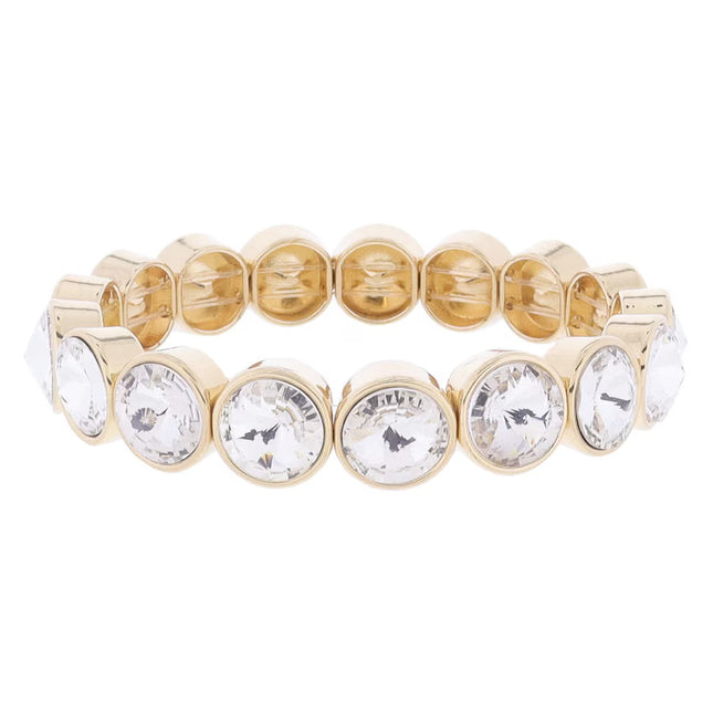Crystal Bezel Stretch Bracelet