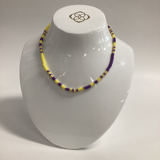 Purple and Gold Rubber Choker