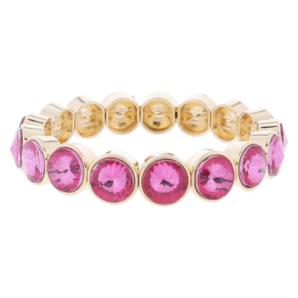 Jane Marie Crystal Bezel Stretch Bracelet