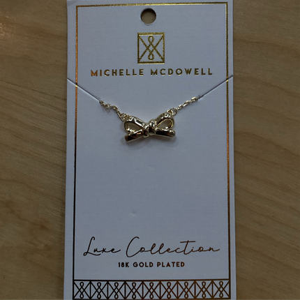 Michelle McDowell Luxe Bow Gold Necklace